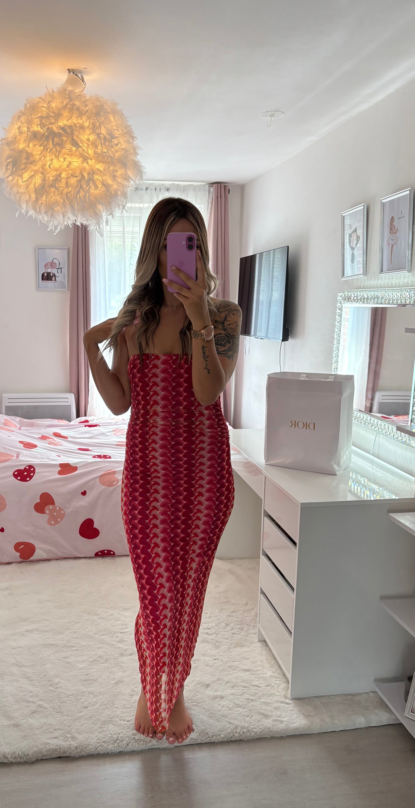 Robe bustier à motif