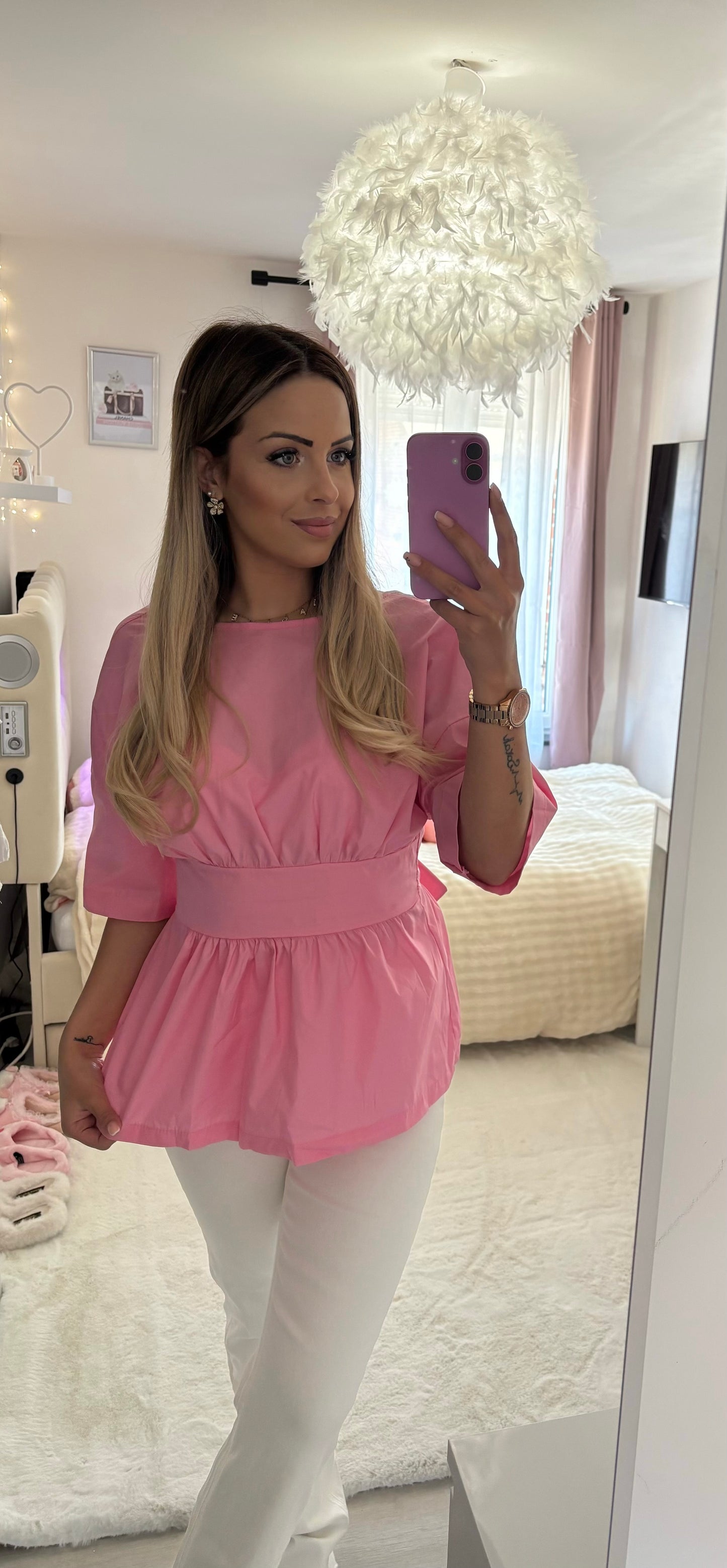Blouse avec noeud au dos