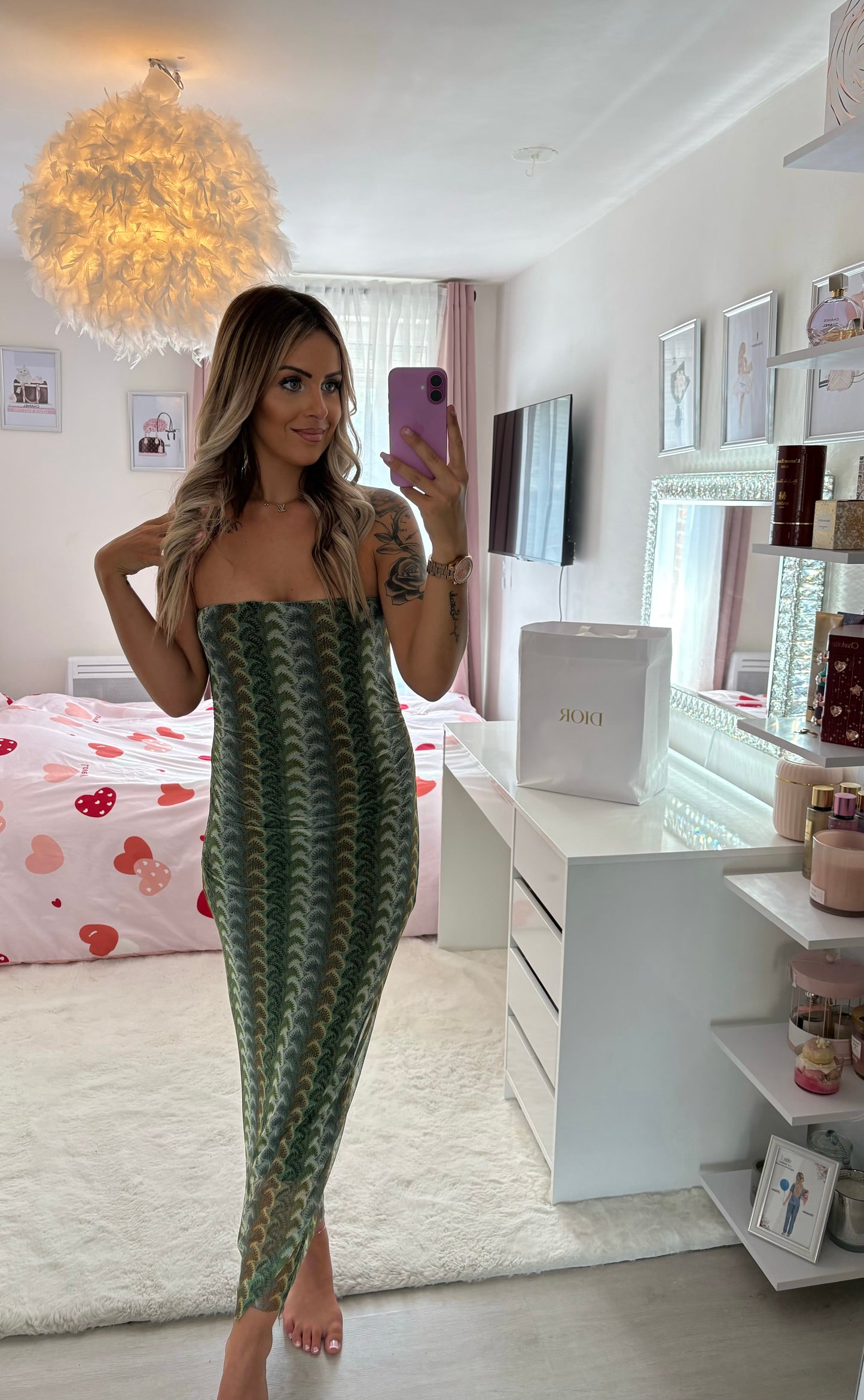 Robe bustier à motif