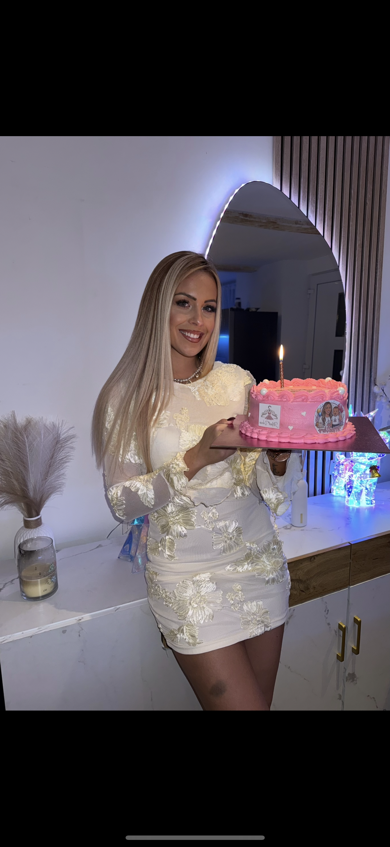 Robe à fleur courte bleu