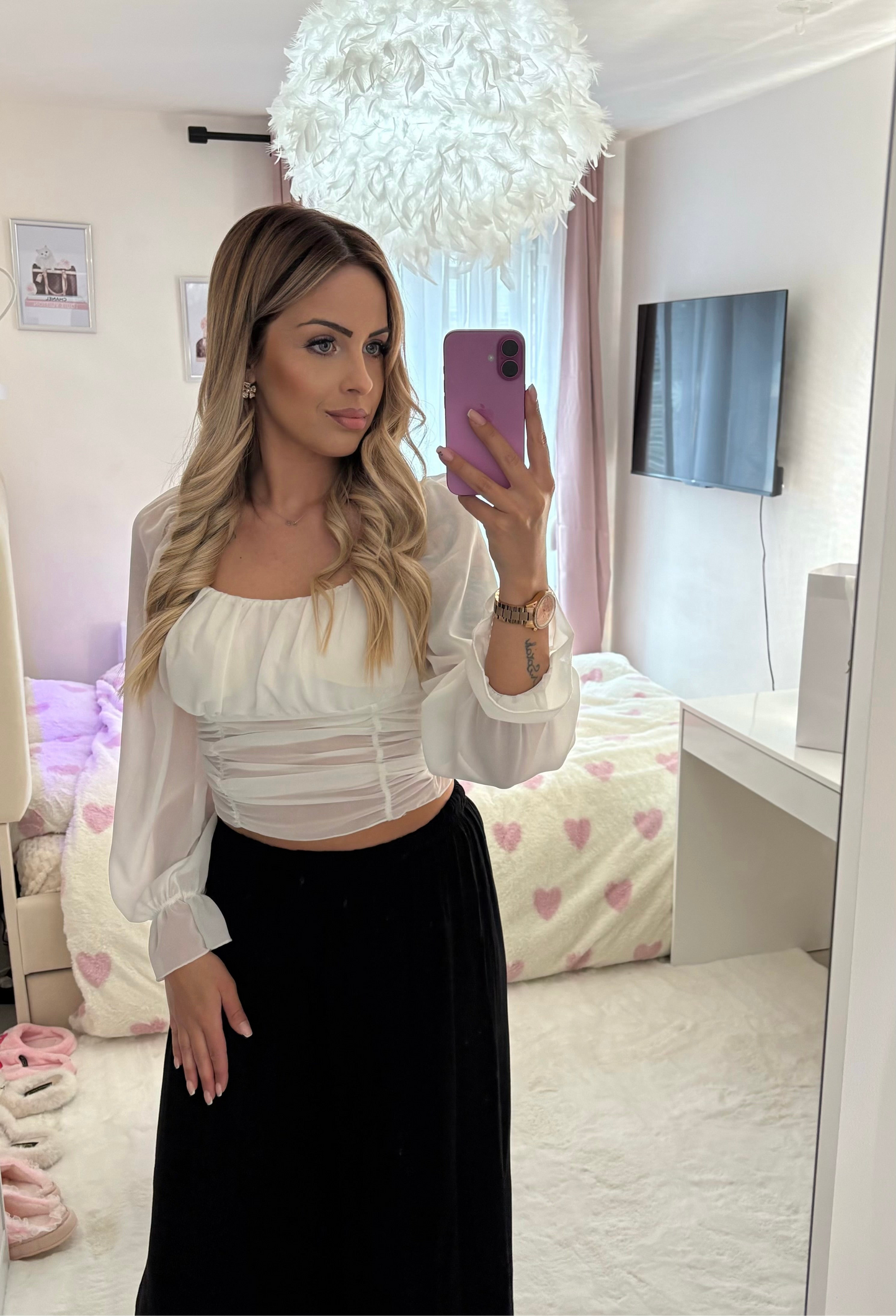 Blouse manche bouffante