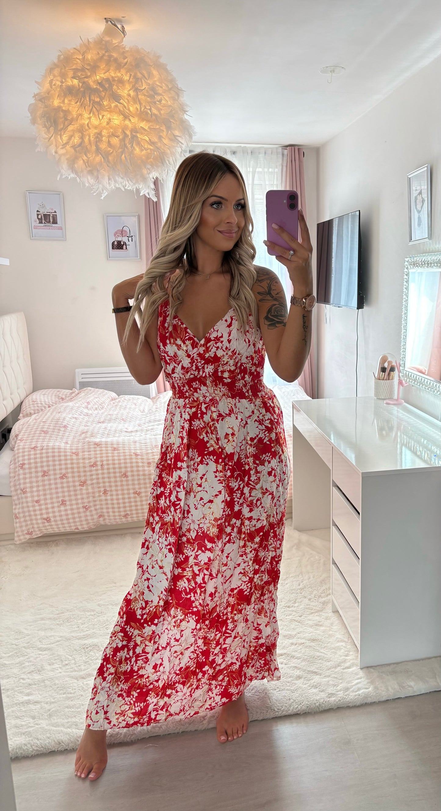 Robe longue tropicale