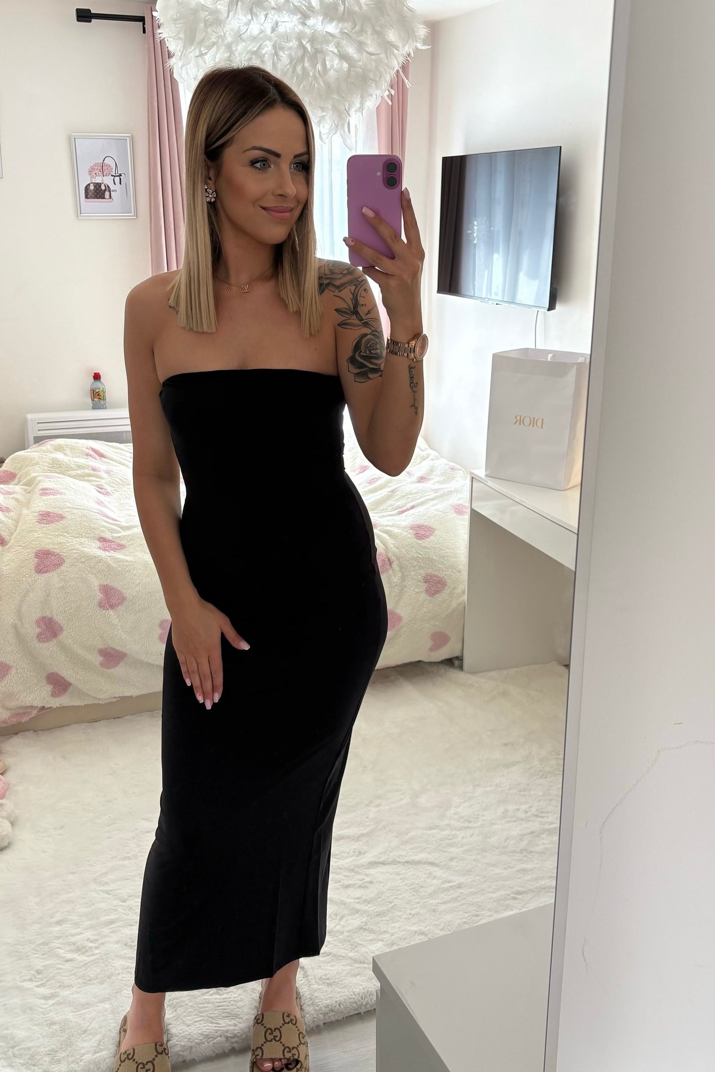 Robe bustier uni