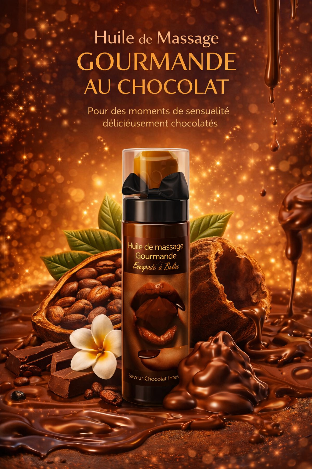 Huile de massage gourmande