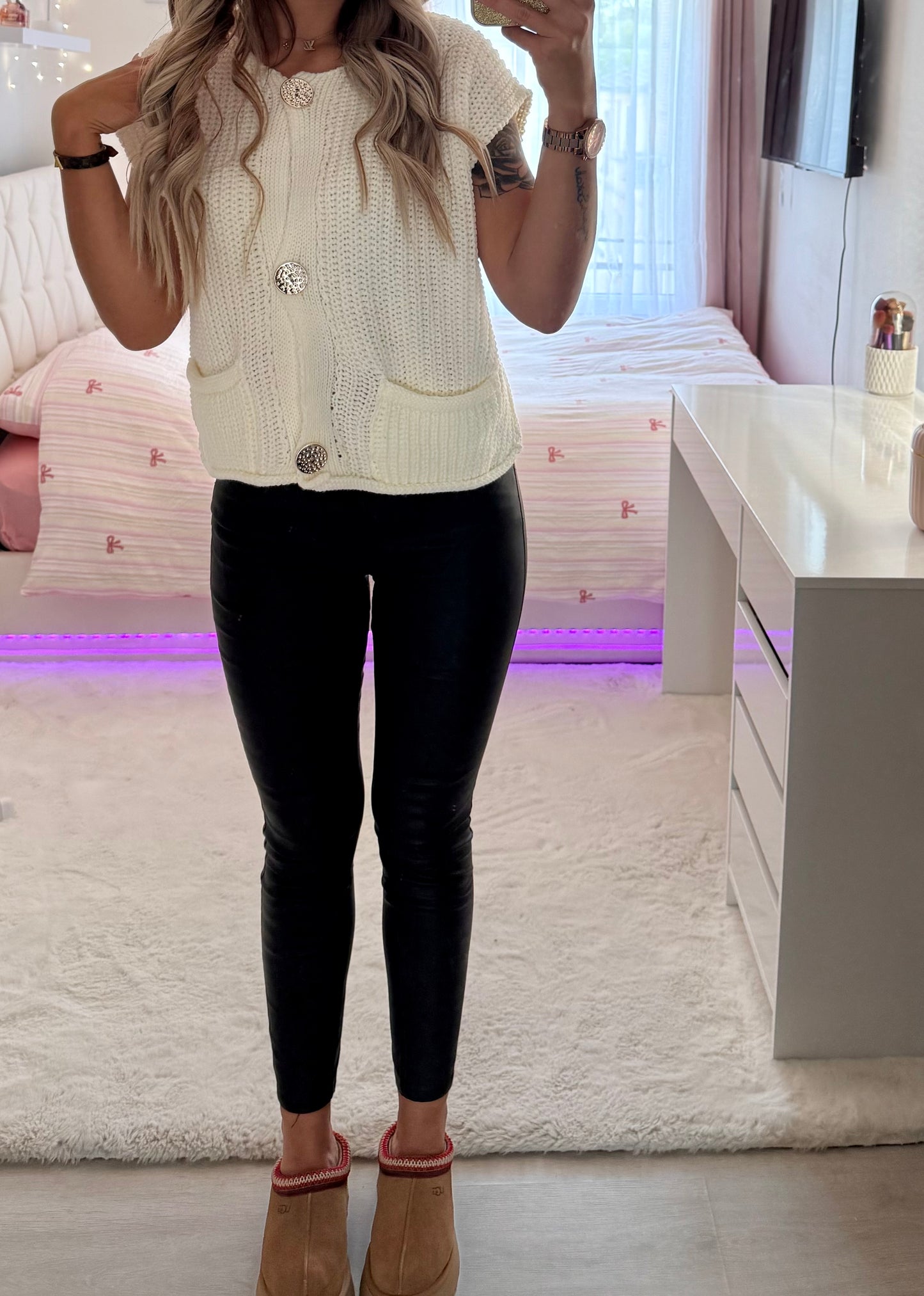 Gilet sans manches avec boutons