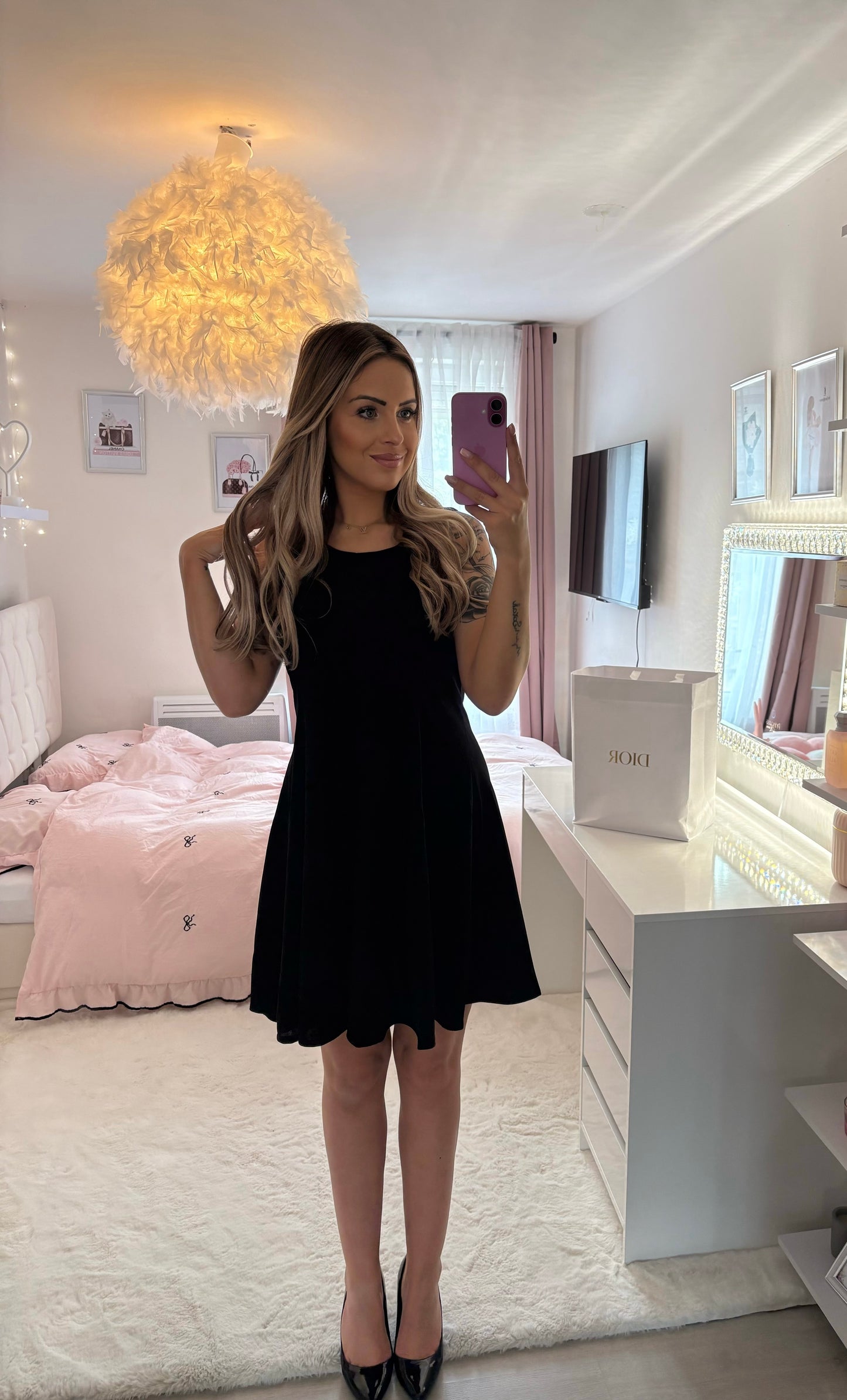 Robe chic patineuse avec fermeture