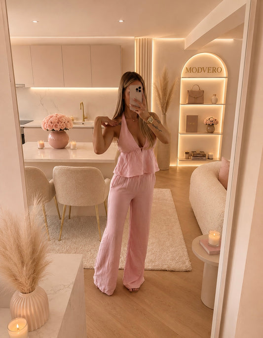 Ensemble top et pantalon large
