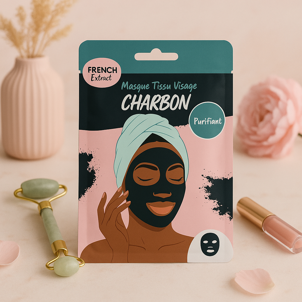 Masque Visage en tissus charbon🖤