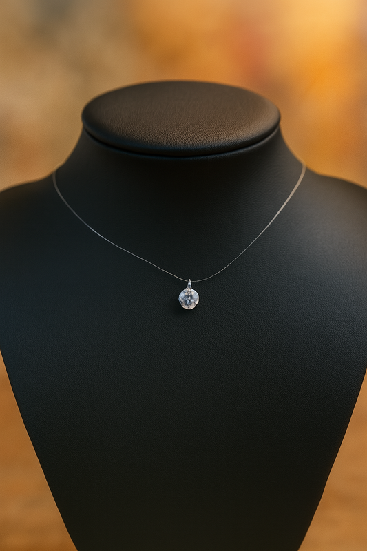 Collier transparent diamant