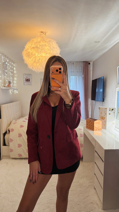 Blazer en suédine effet daim