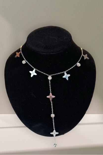 Collier Y étoile en acier inoxydable