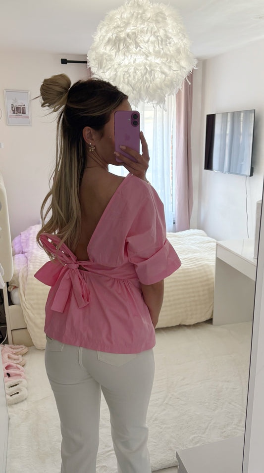 Blouse avec noeud au dos