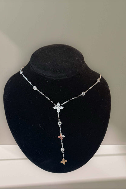 Collier Y étoile en acier inoxydable