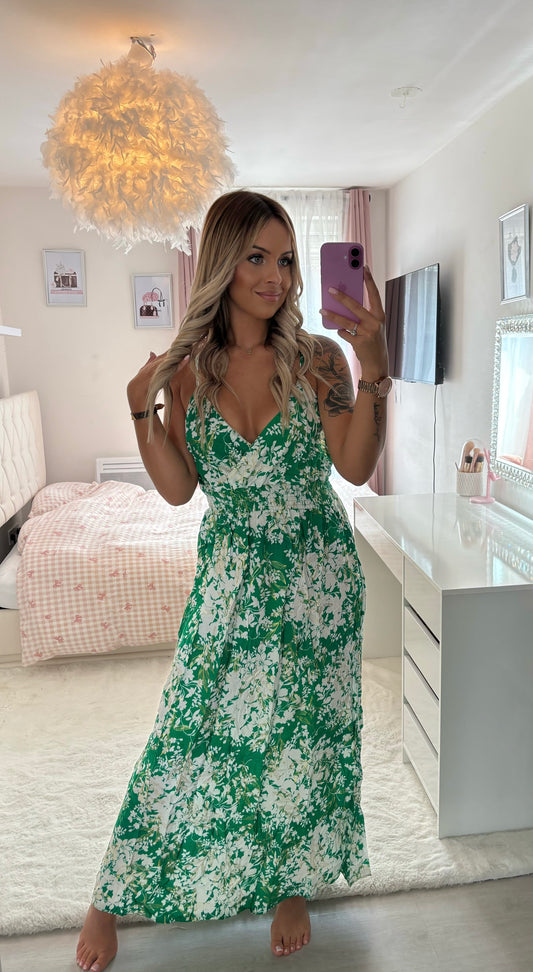 Robe longue tropicale