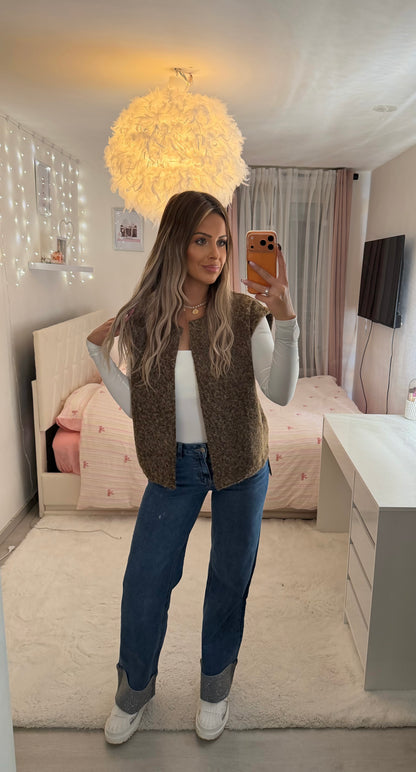 Gilet moumoute sans manche