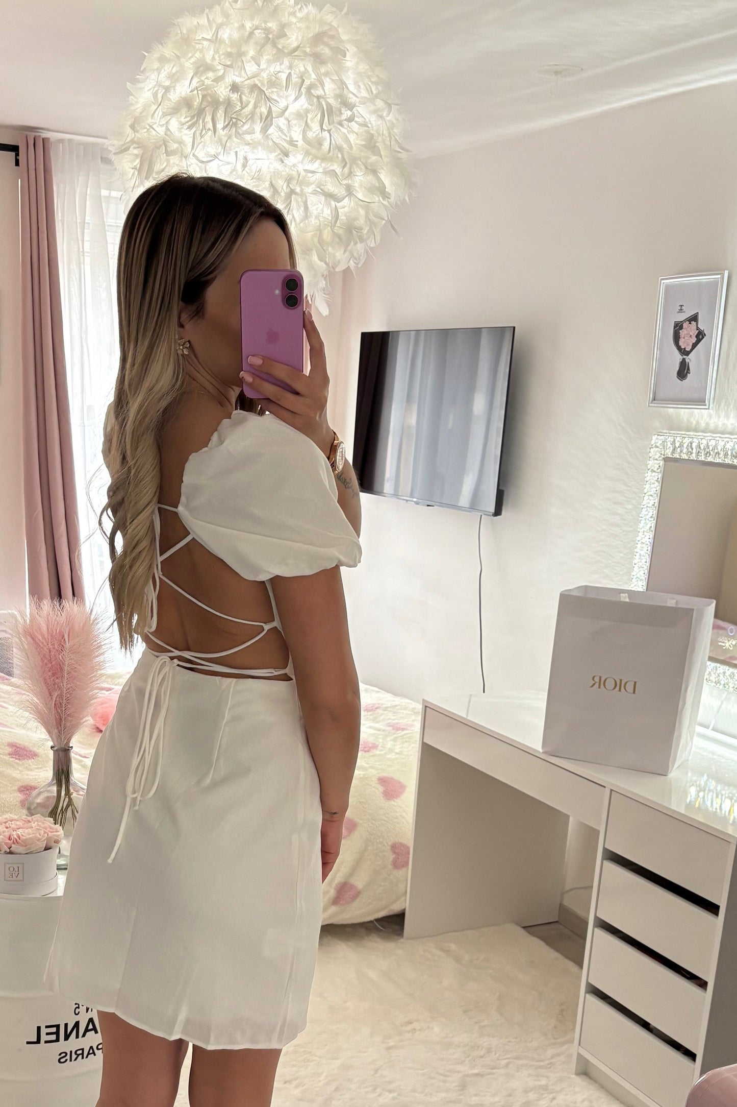 Robe à manches bouffantes