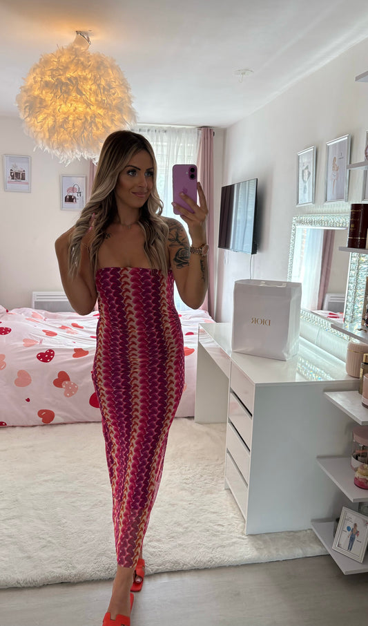 Robe bustier à motif