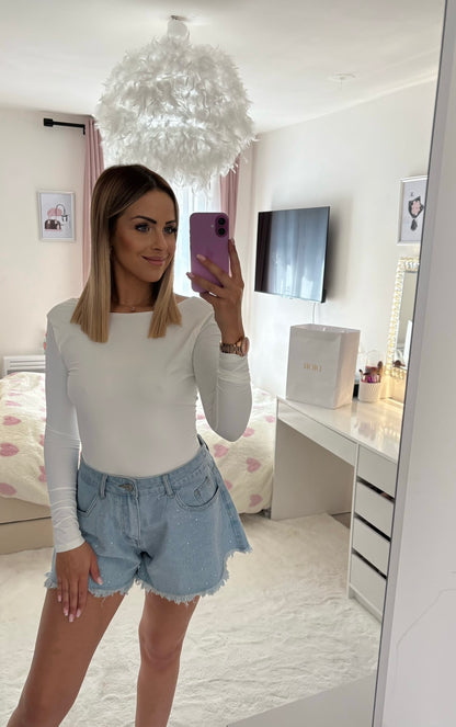 Body dos nu manche longue