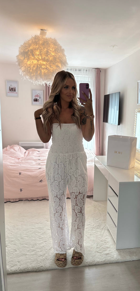 Combinaison bustier en dentelle