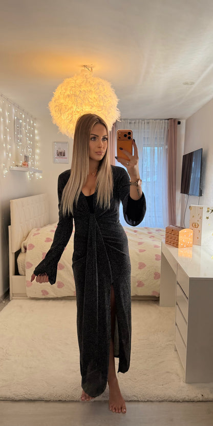 Robe longue argenté