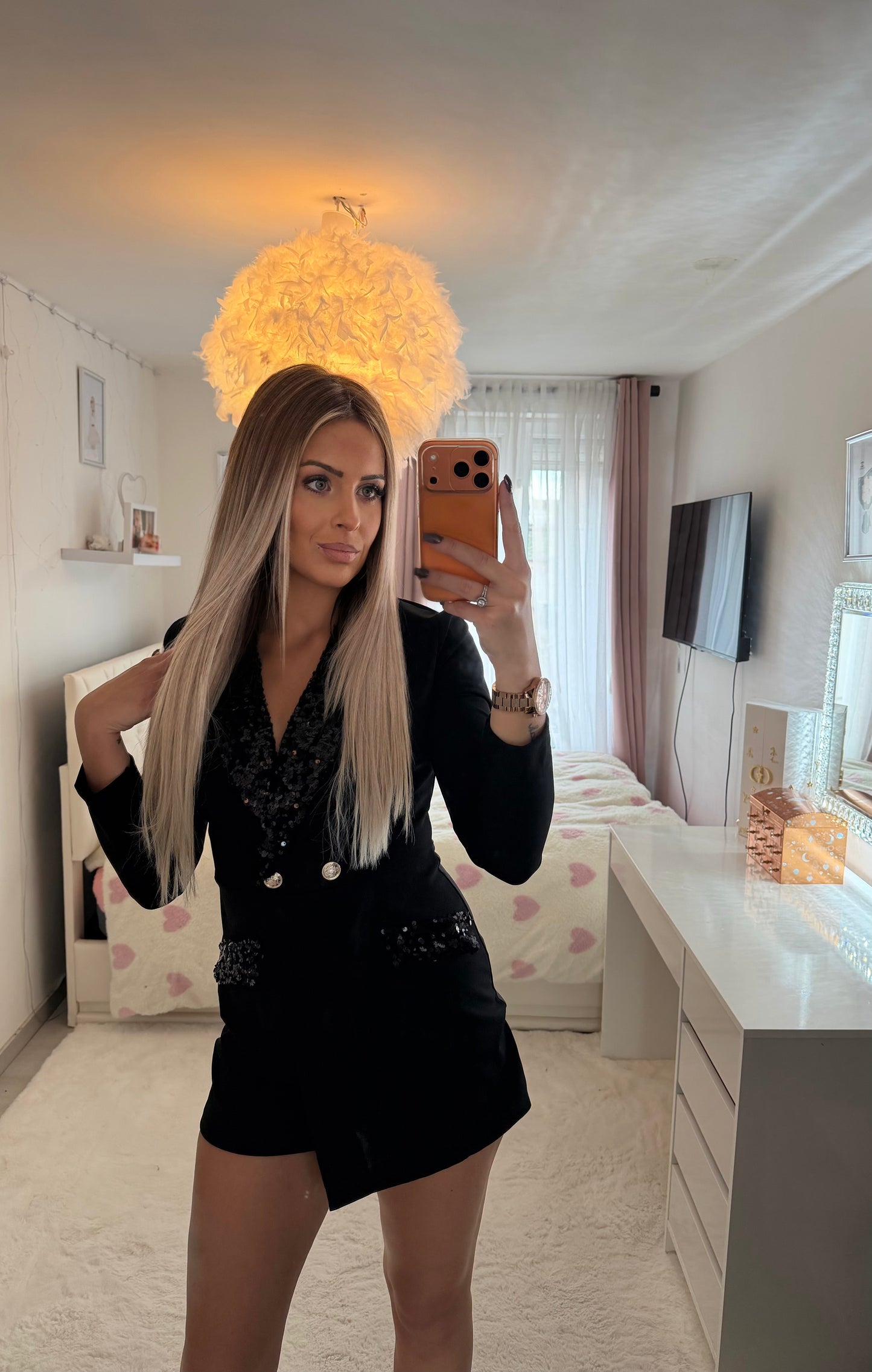 Combinaison blazer short pailleté précommande