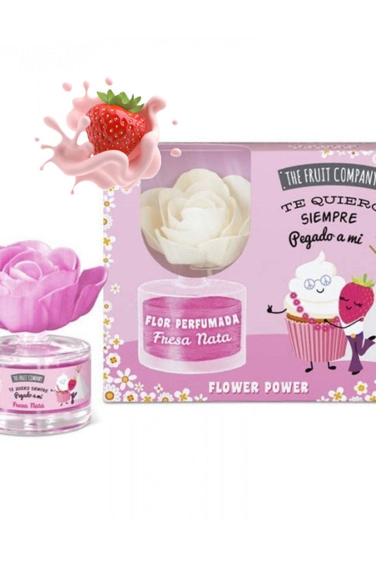 Diffuseur fleur de cellulose parfumés fraise chantilly