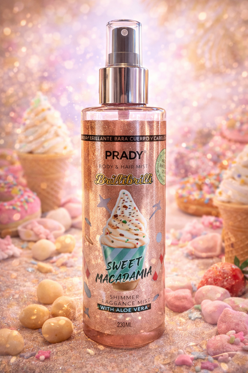 Brume scintillante corps et cheveux Sweet Macadamia