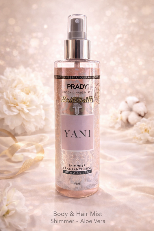 Brume scintillante corps et cheveux Yani