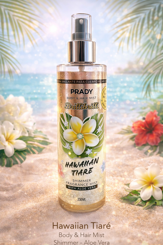 Brume scintillante corps et cheveux Hawaï Tiare