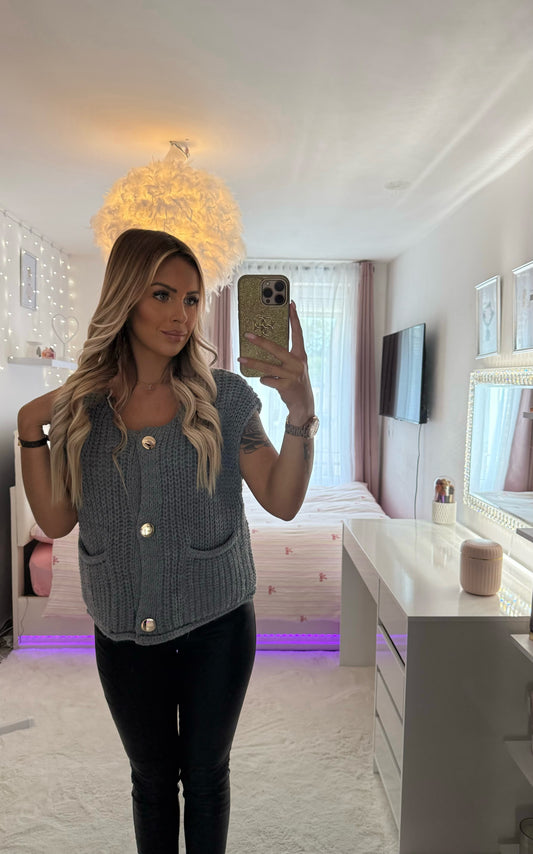 Gilet sans manches gris